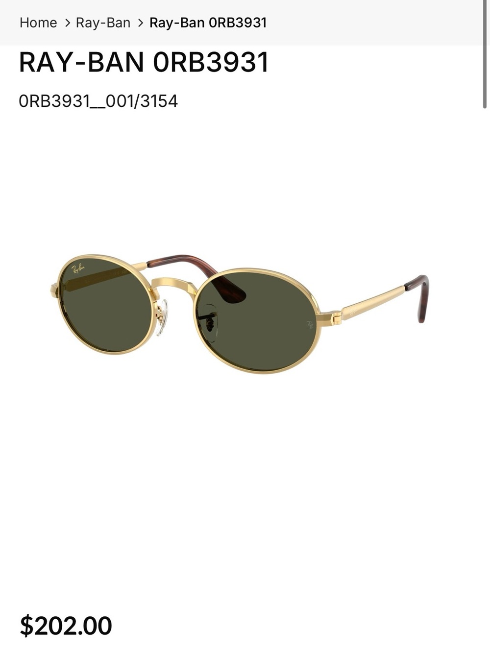 Ray Ban sunglasses